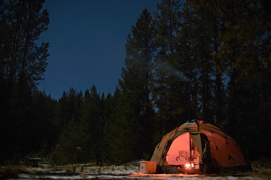 Snowy Camping on the N. Fork John Day River